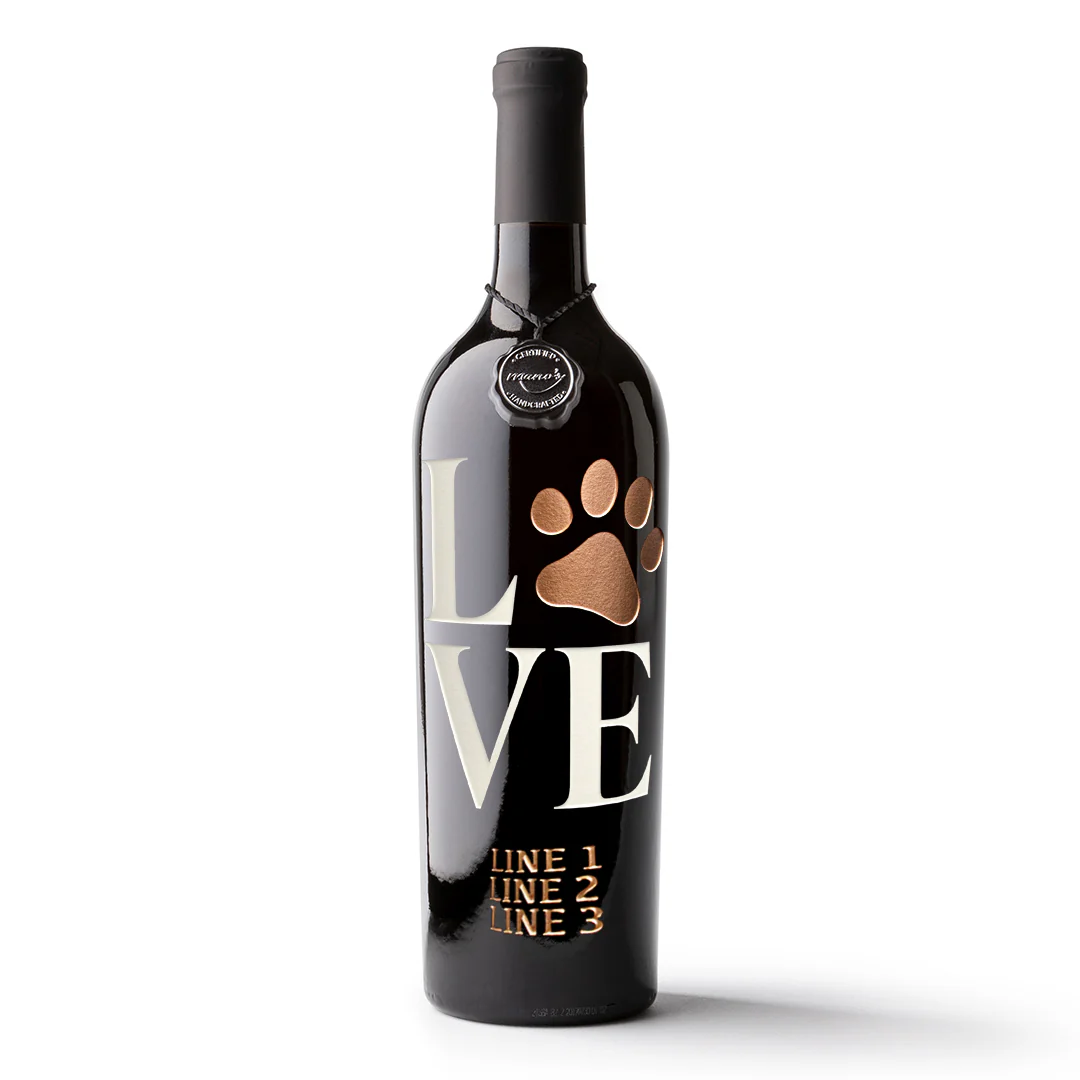 LOVE Pet Custom Etched Wine - Image 4