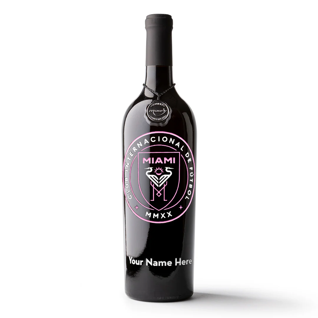 Inter Miami CF Custom Name Etched Wine