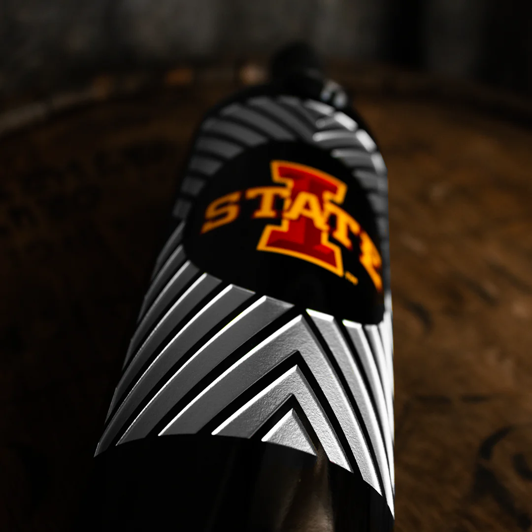 Iowa State University Logo Frame Etched Wine Bottle - Image 4