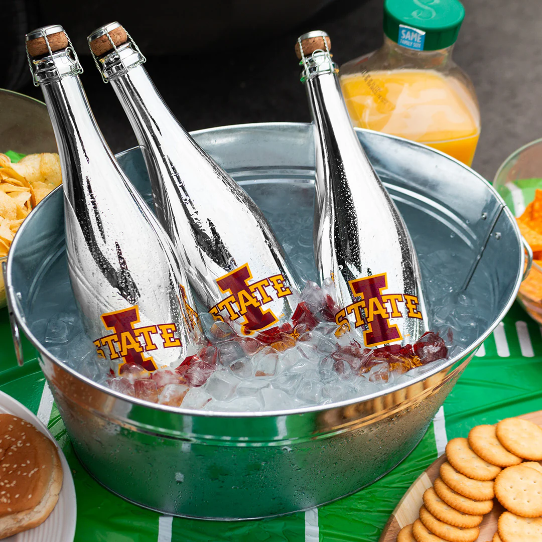 Iowa State University Skyline Metallic Silver Bubbly - Image 3