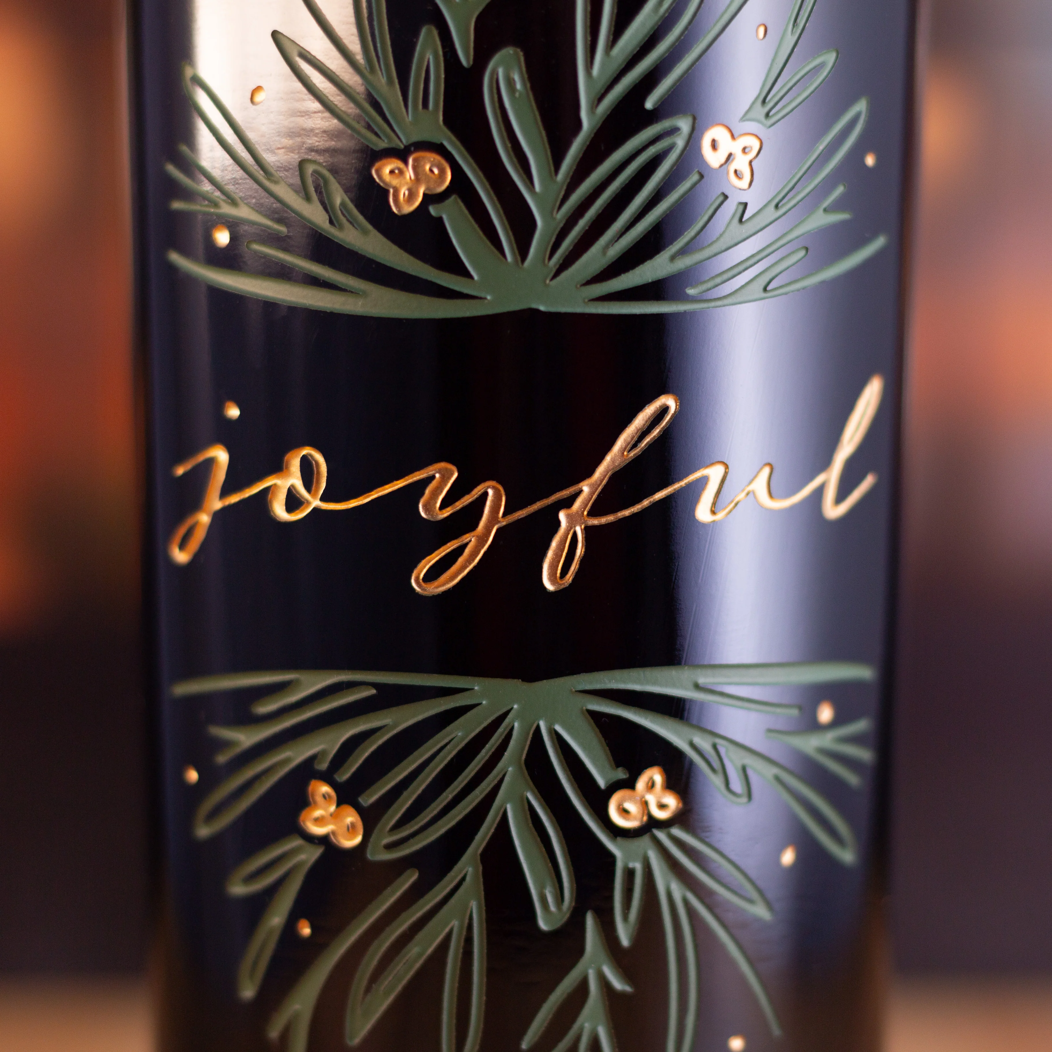 Joyful Foliage Etched Wine - Image 2