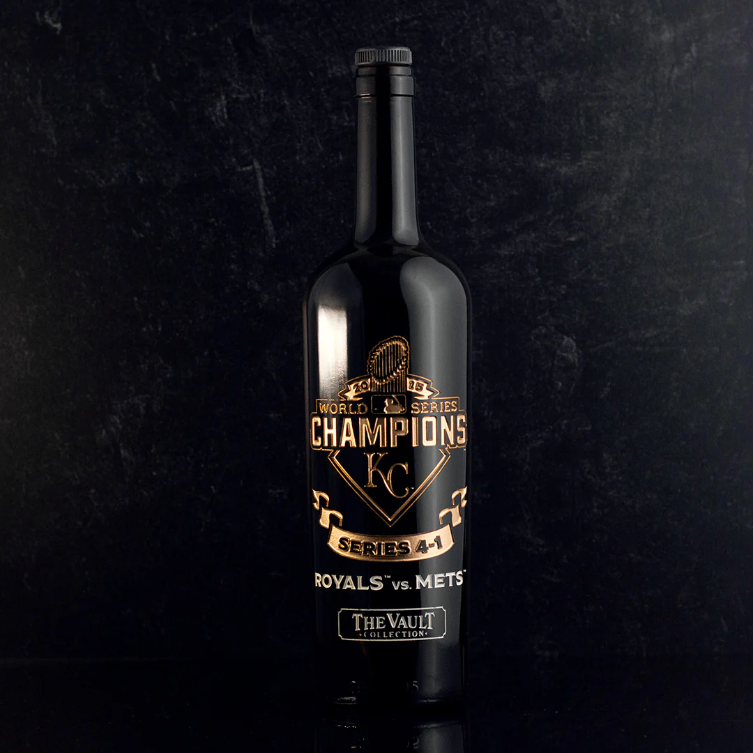 Kansas City Royals 2015 World Series Vault Etched Wine - Image 4