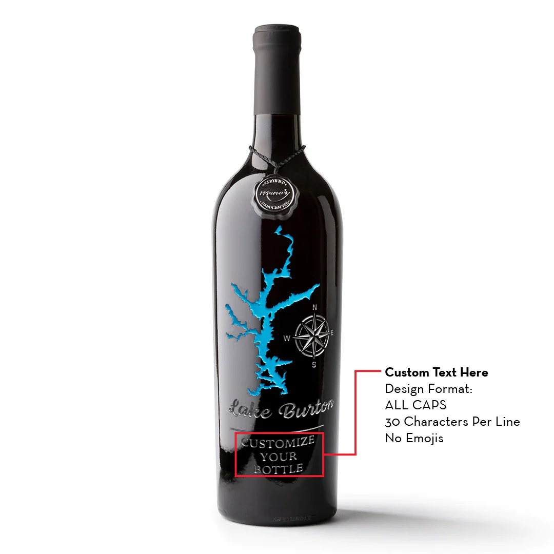 Lake Burton Custom Etched Wine - Image 2