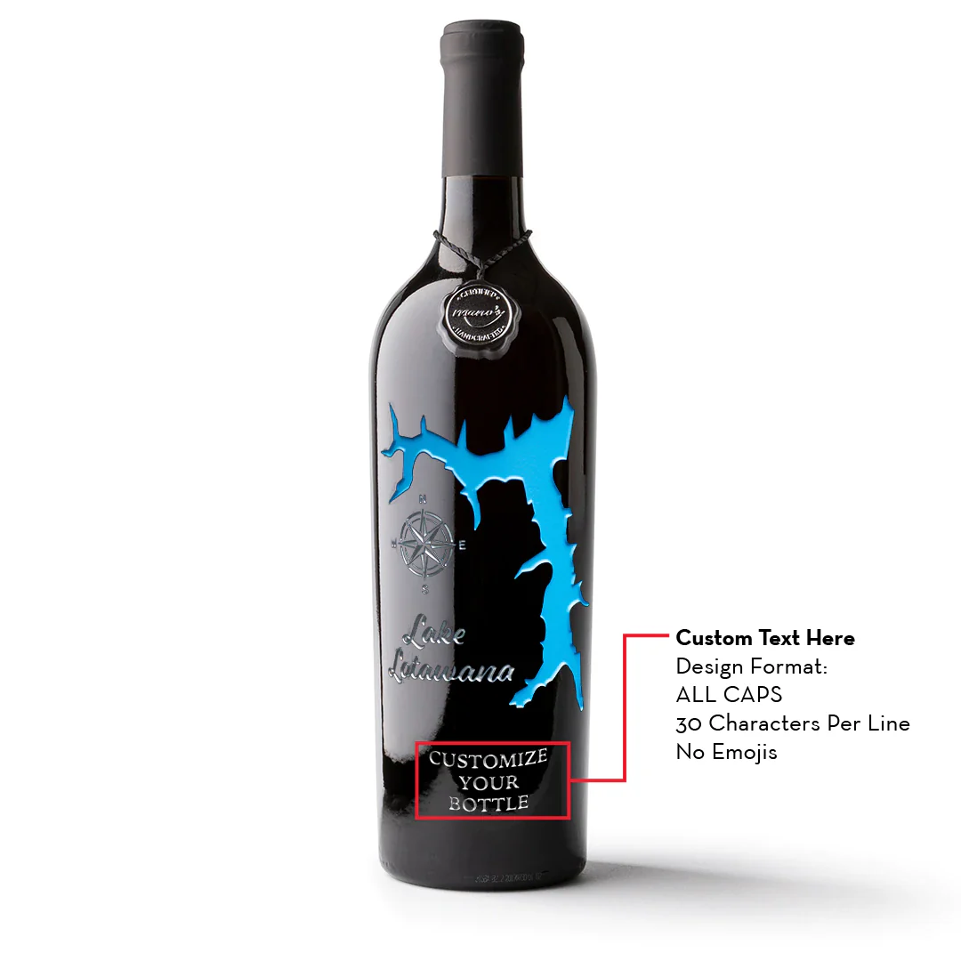 Lake Lotawana Custom Etched Wine - Image 2