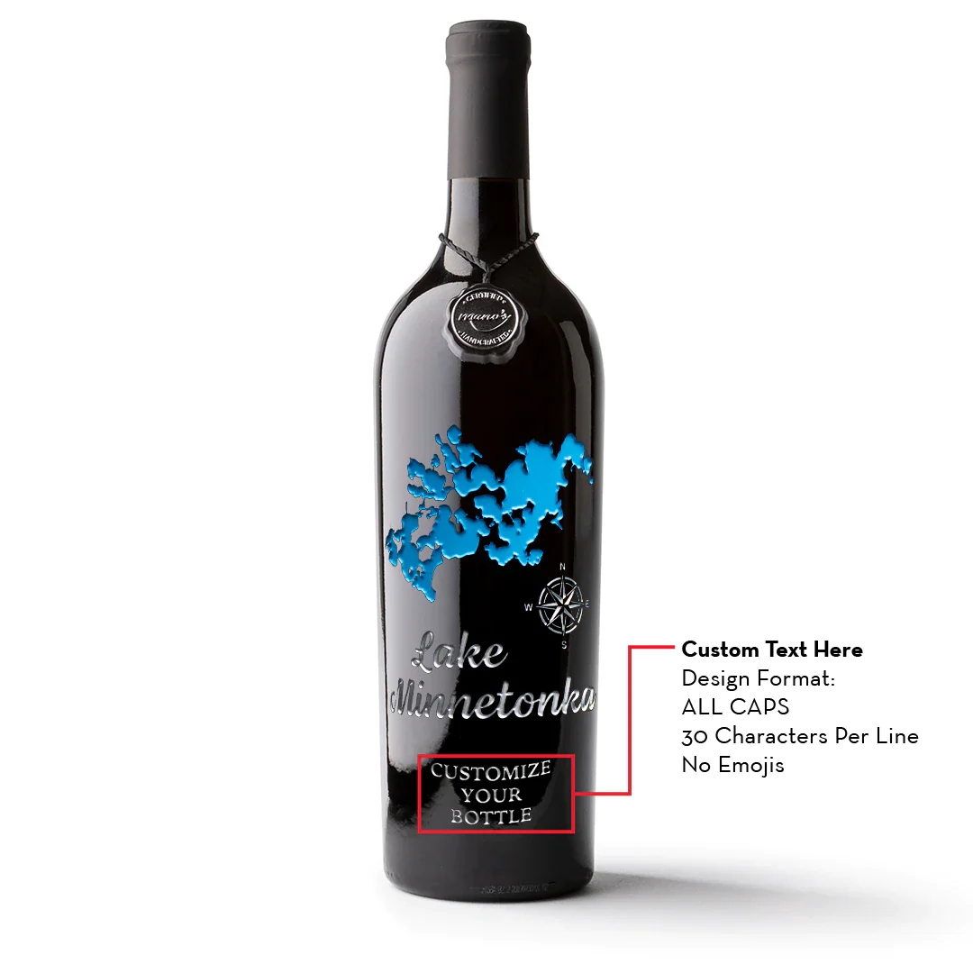 Lake Minnetonka Custom Etched Wine - Image 2