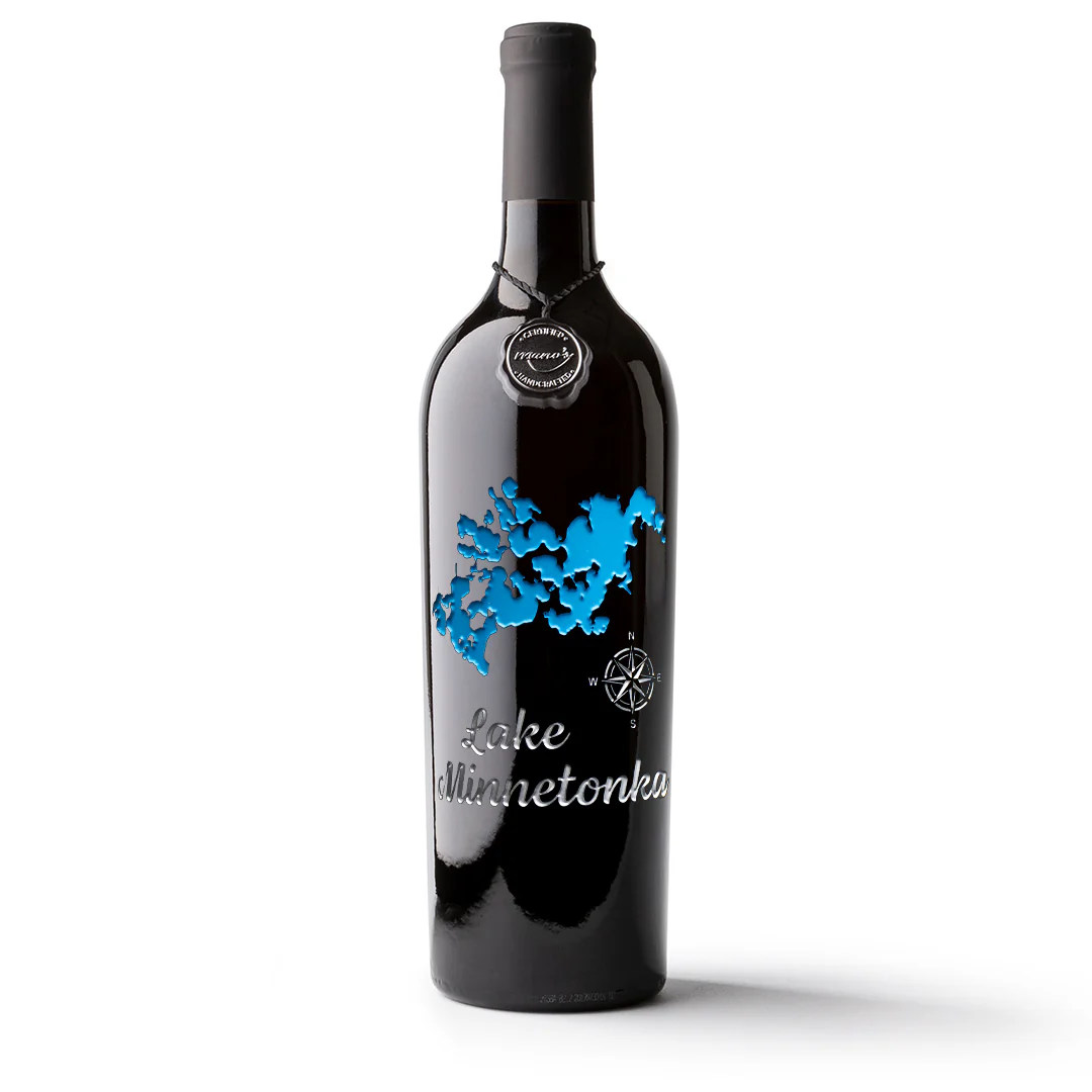 Lake Minnetonka Etched Wine