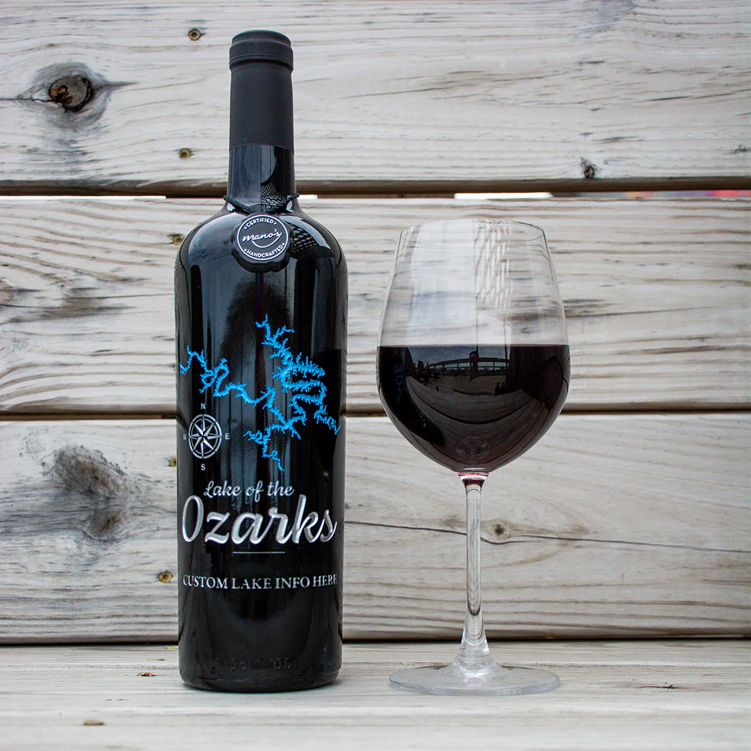 Lake of the Ozarks Custom Etched Wine - Image 3