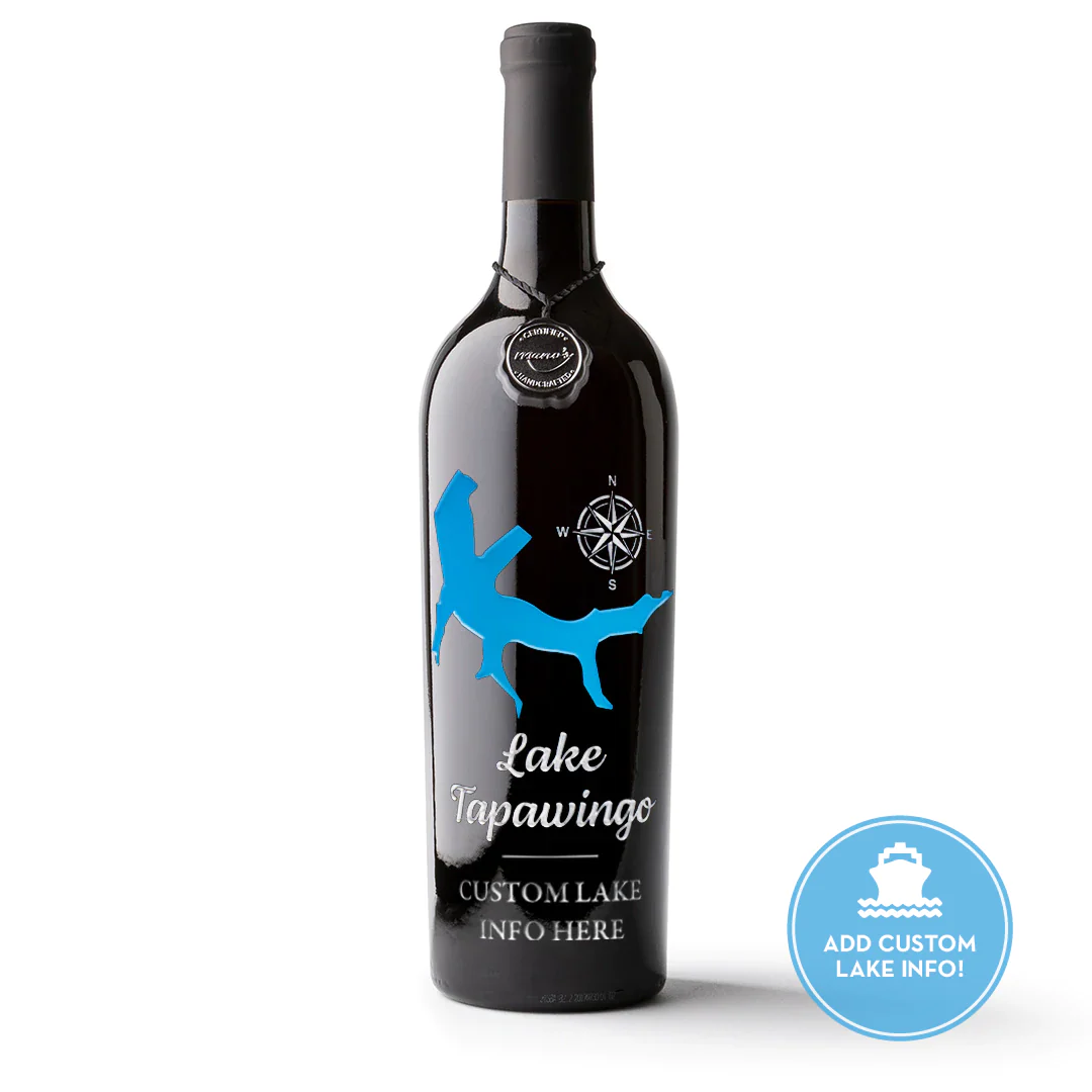 Lake Tapawingo Custom Etched Wine