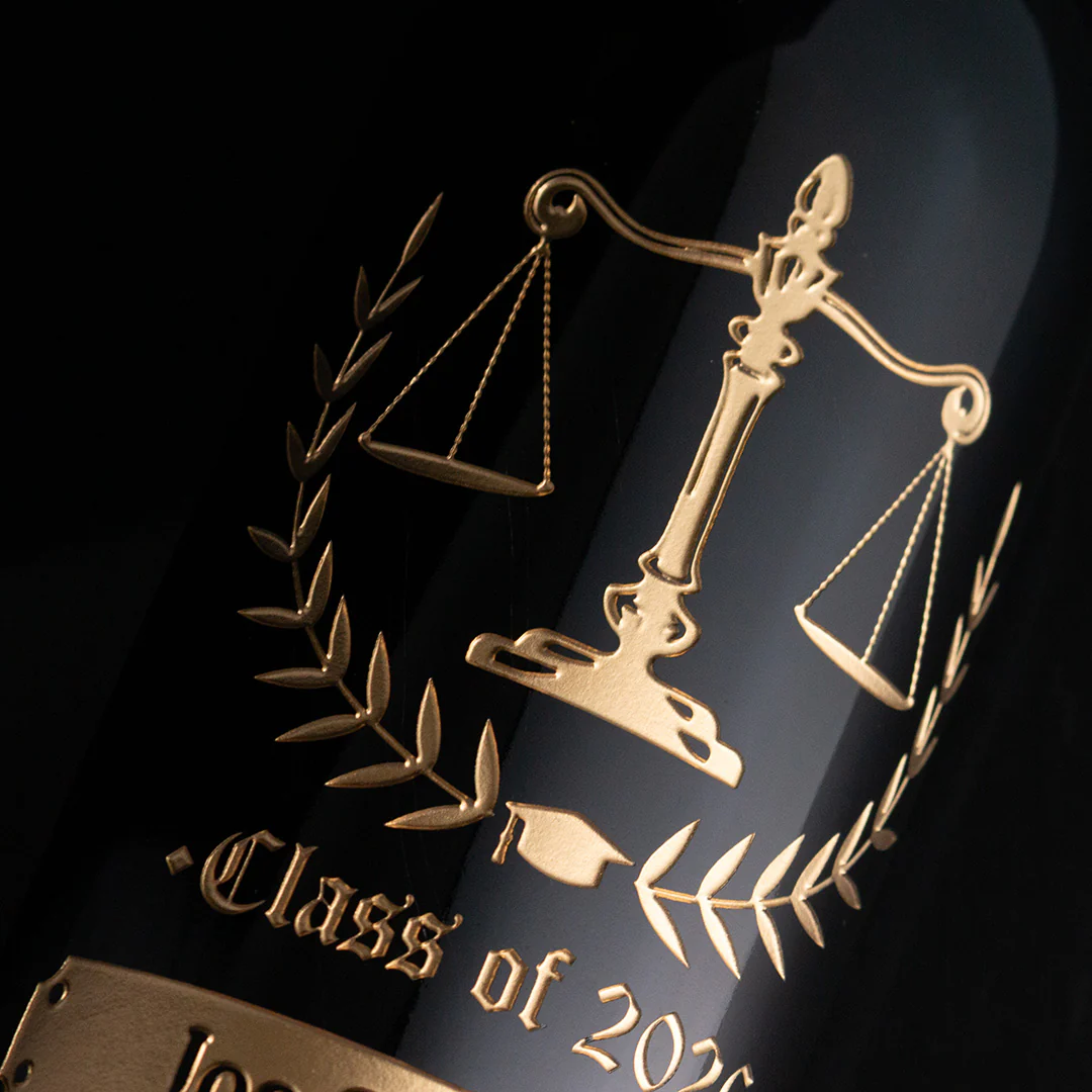 Law School Graduation Etched Wine Bottle - Image 3