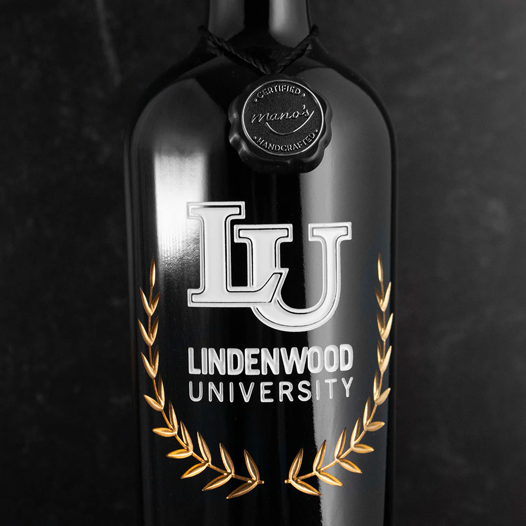 Lindenwood University Custom Alumni Etched Wine - Image 2