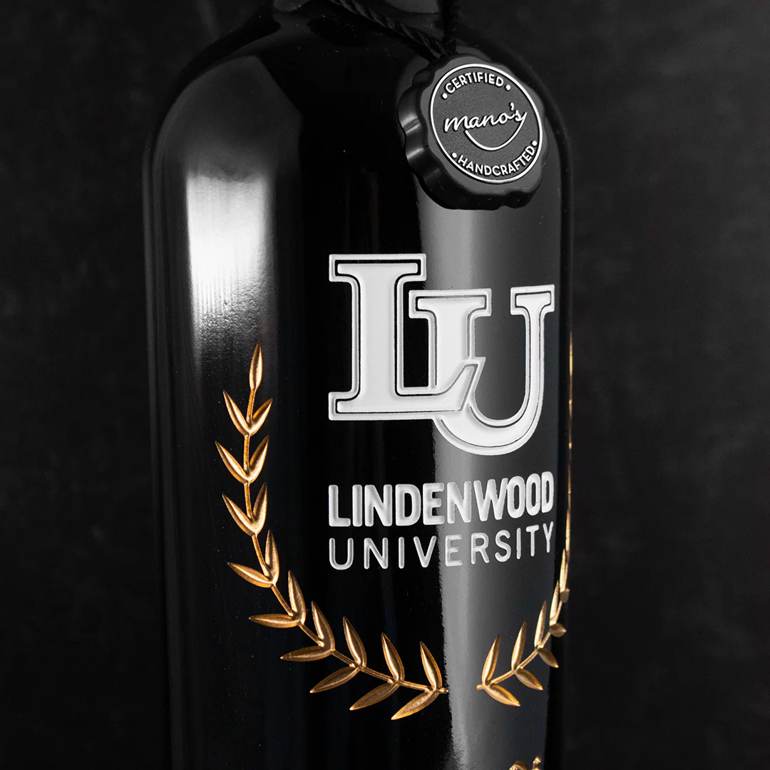 Lindenwood University Custom Alumni Etched Wine - Image 3