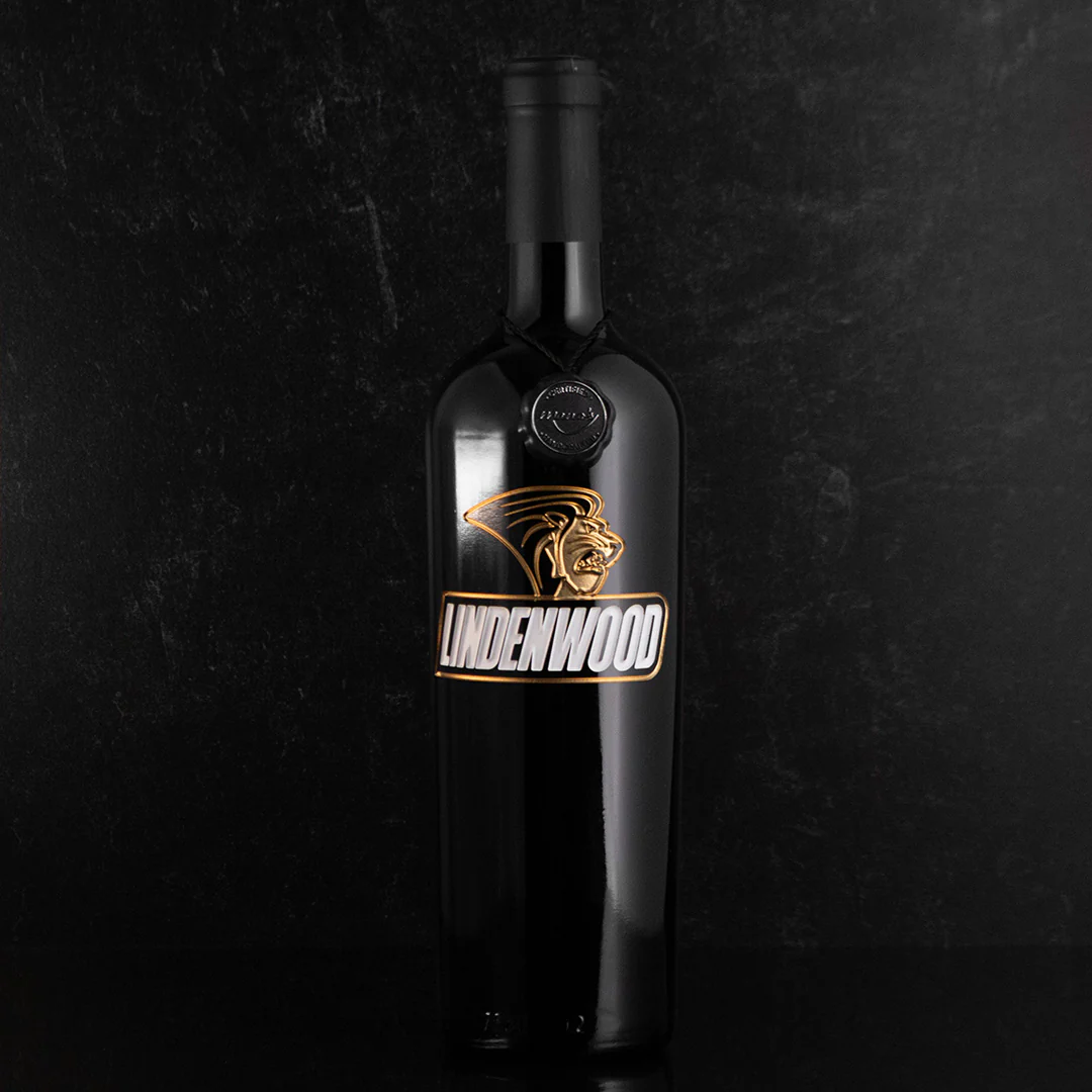 Lindenwood University Logo Etched Wine - Image 3