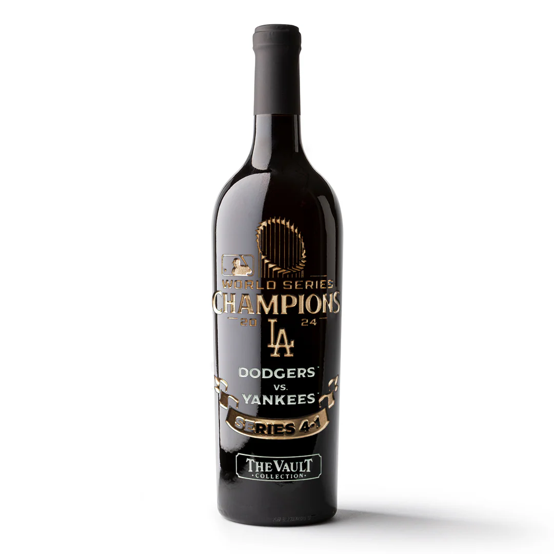 Los Angeles Dodgers 2024 World Series Vault Etched Wine