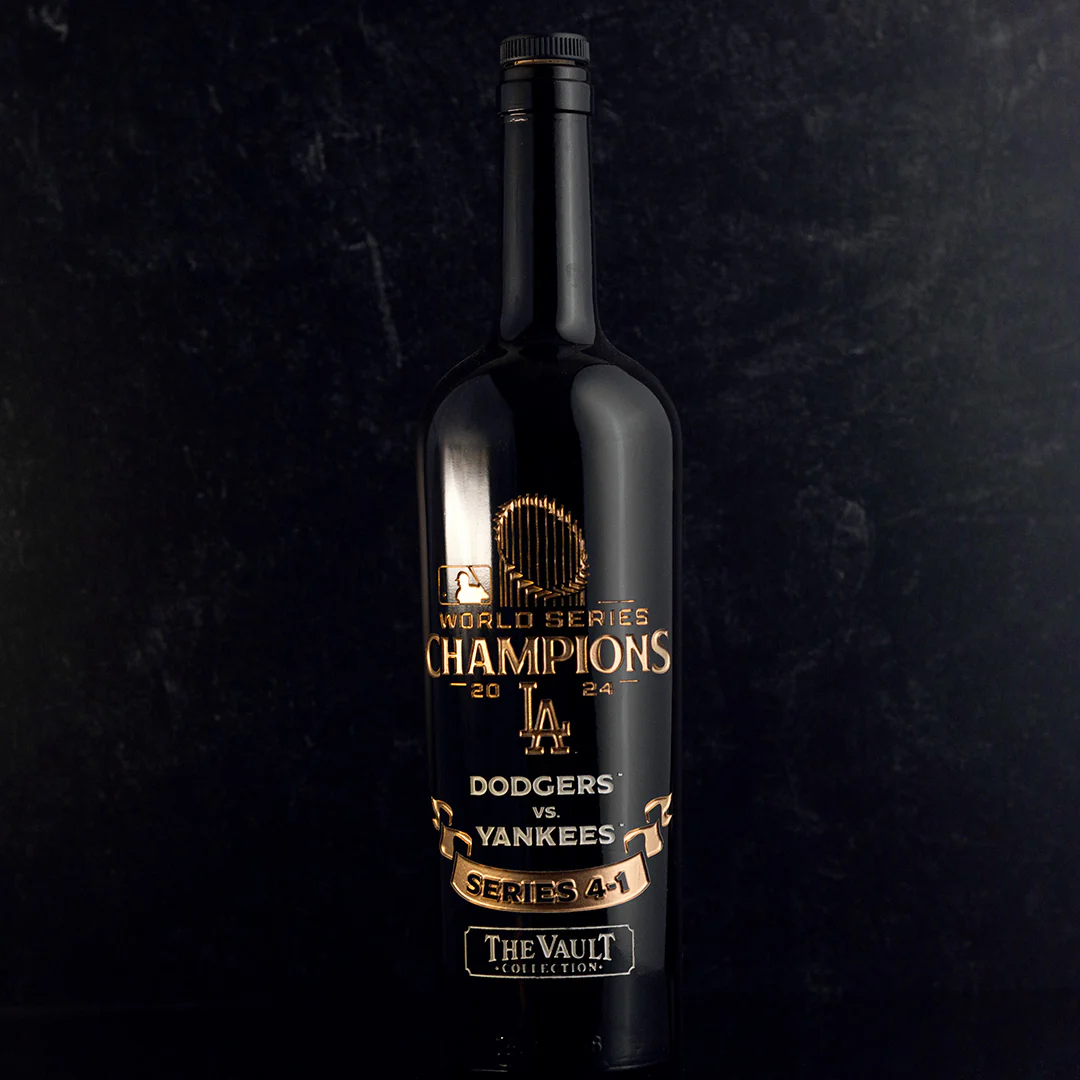 Los Angeles Dodgers 2024 World Series Vault Etched Wine - Image 2
