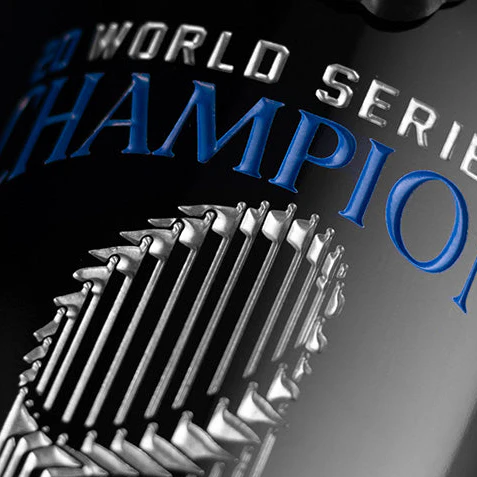 Los Angeles Dodgers 2025 World Series Champions Trophy Etched Wine - Image 6