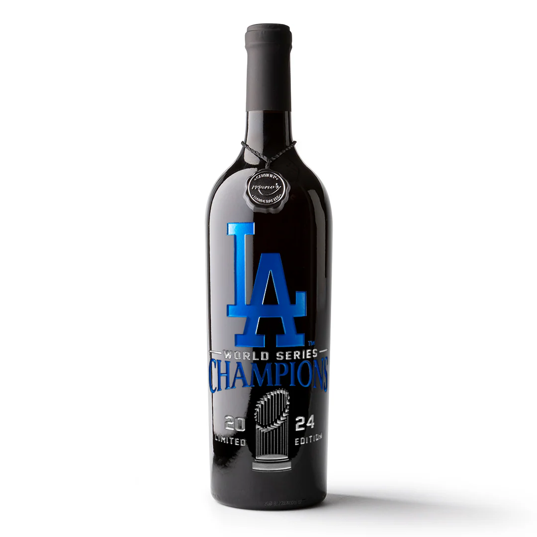 Los Angeles Dodgers 2024 World Series Champions Etched Wine