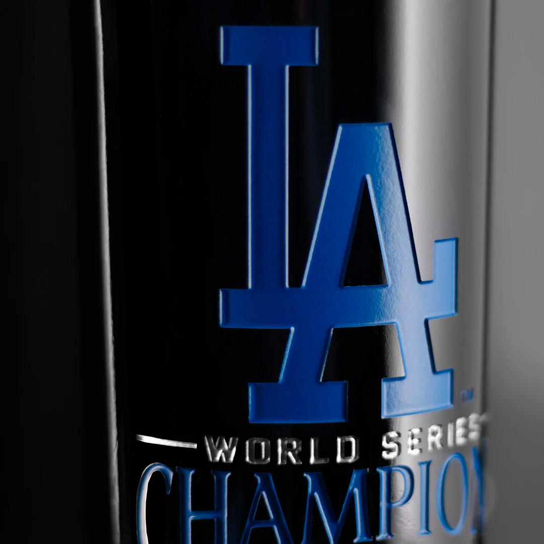 Los Angeles Dodgers 2024 World Series Champions Etched Wine - Image 4