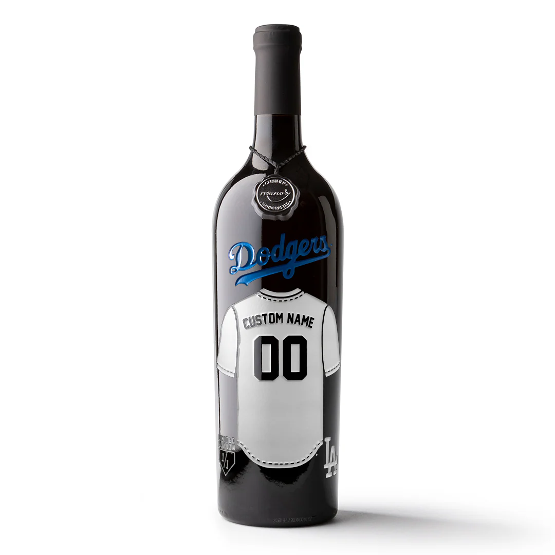 Los Angeles Dodgers Custom Jersey Etched Wine - Image 3