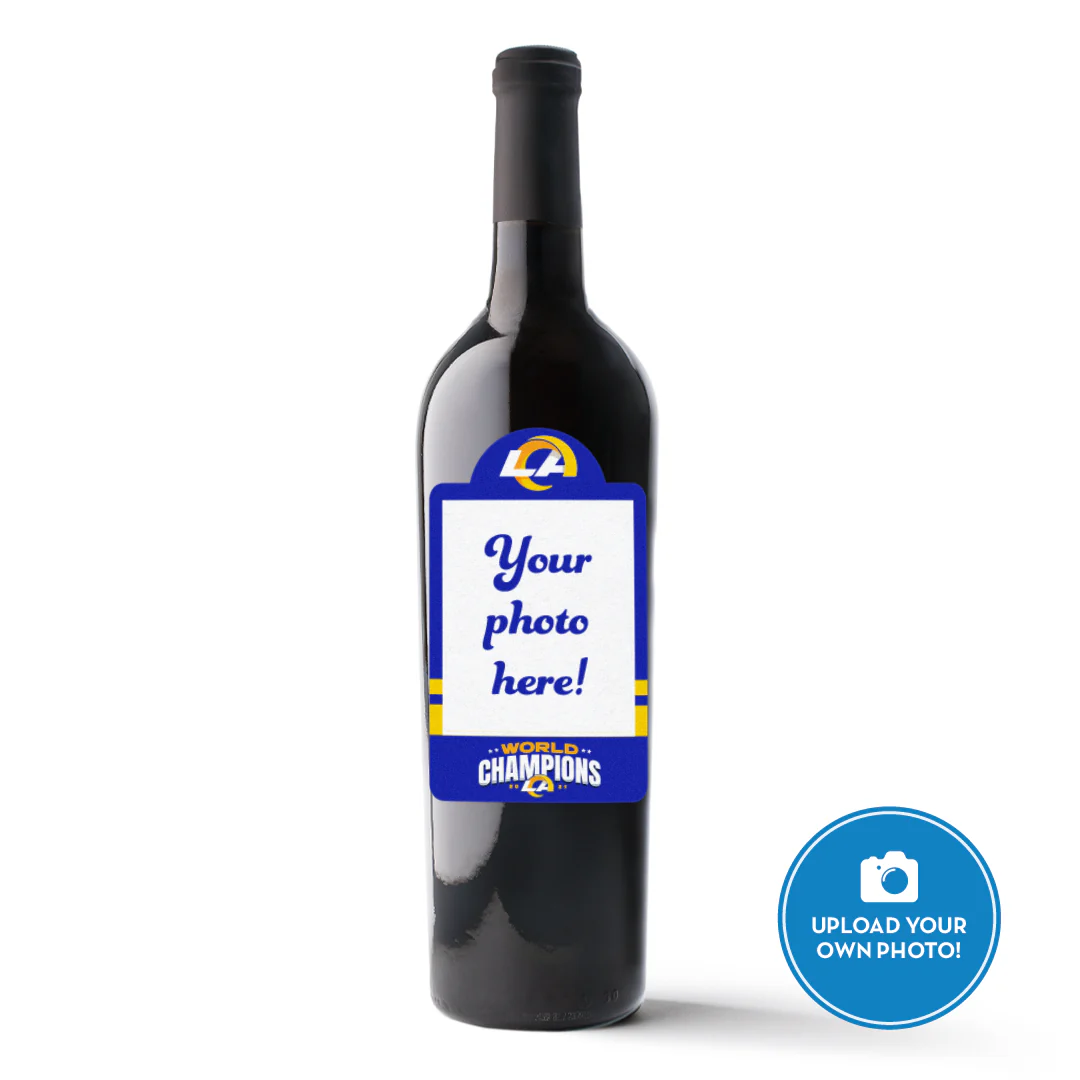 Los Angeles Rams 2021 Champions Custom Label Wine