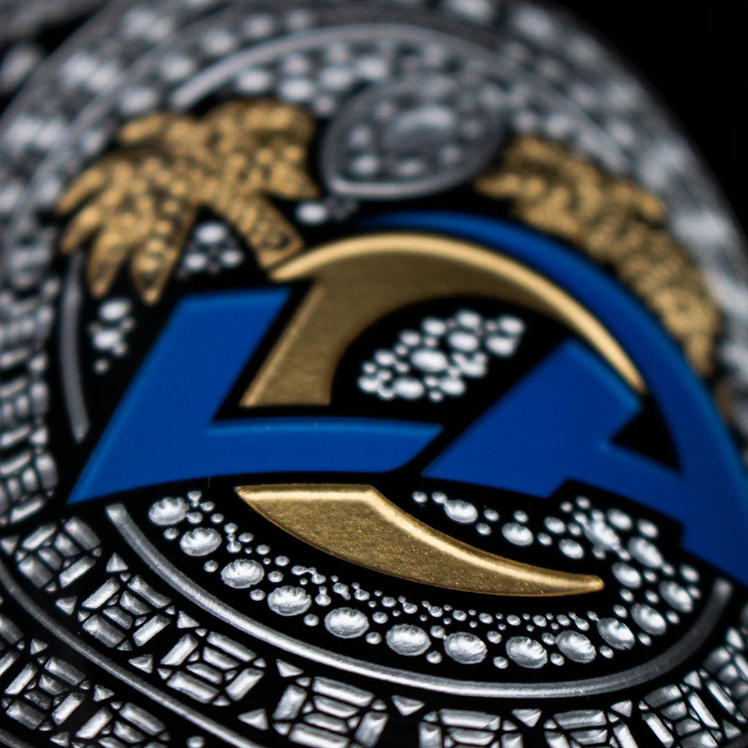 Los Angeles Rams Commemorative Ring Etched Wine - Image 3