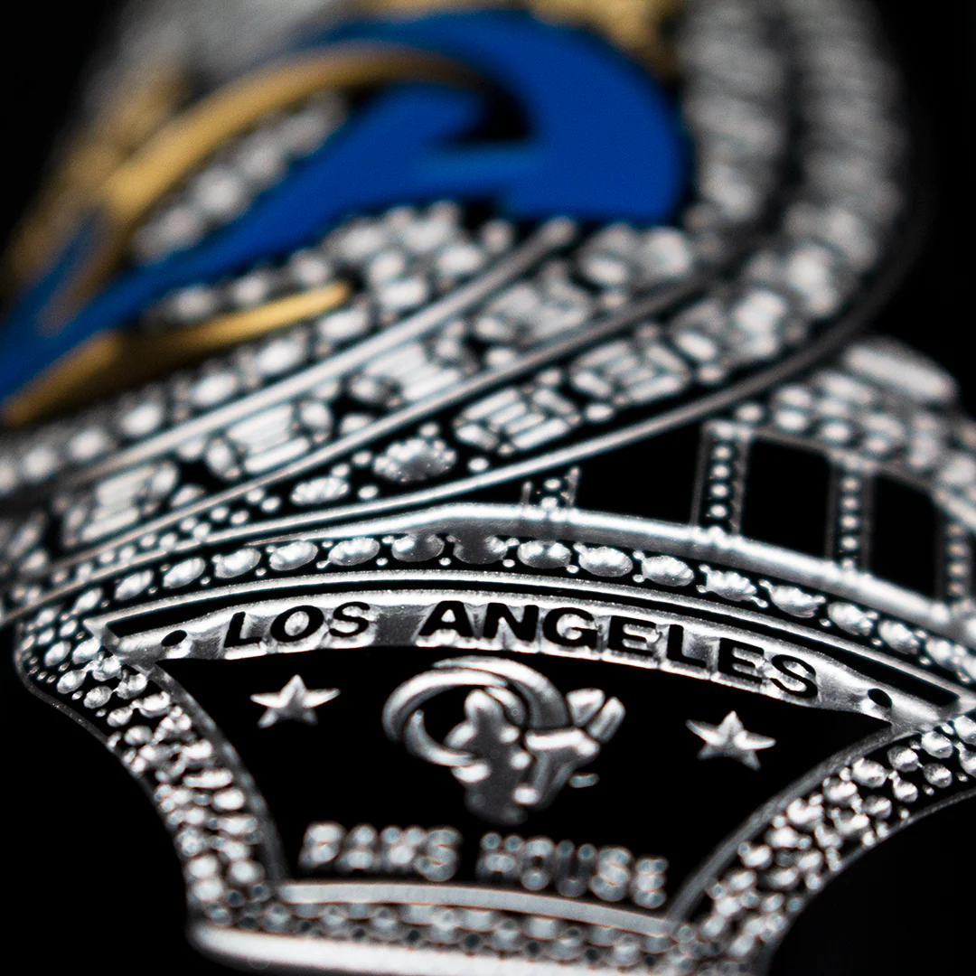 Los Angeles Rams Commemorative Ring Etched Wine - Image 5