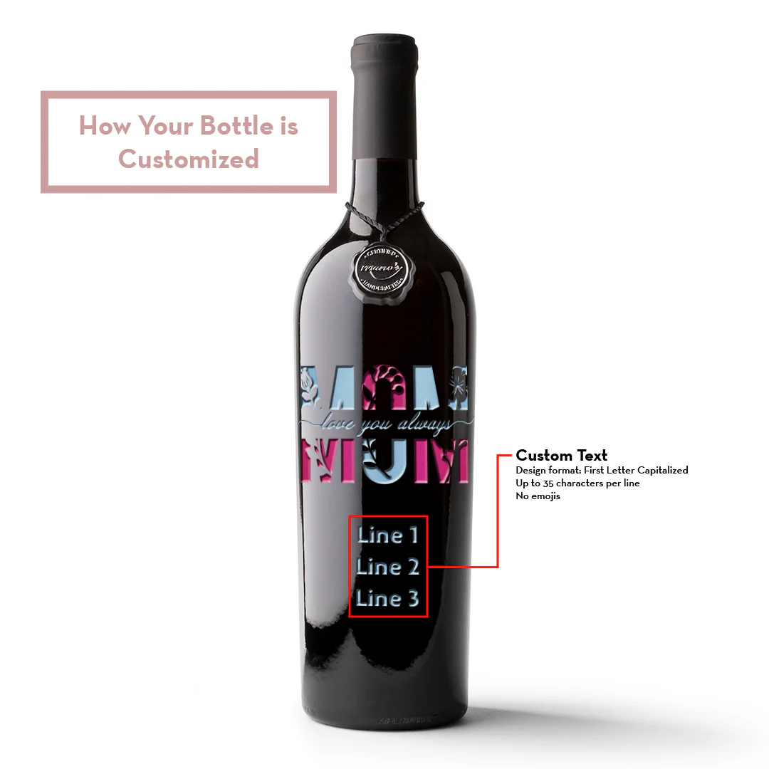 Love you Always Custom Etched Wine Bottle - Image 3