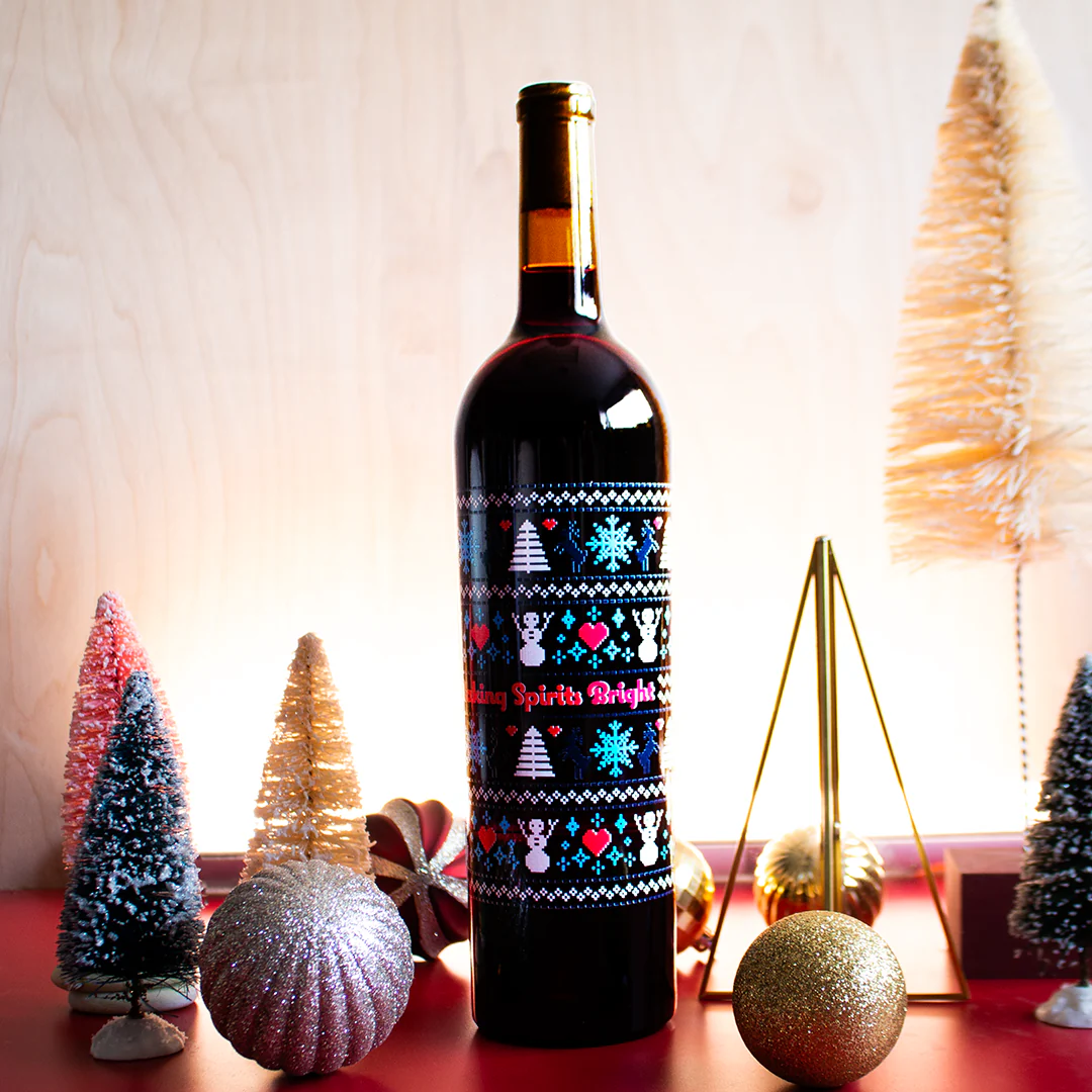 Making Spirits Bright Sweater Cabernet Sauvignon - Image 2