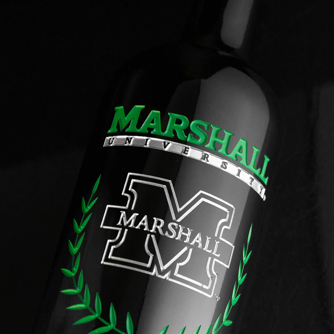 Marshall University Custom Alumni Etched Wine - Image 3