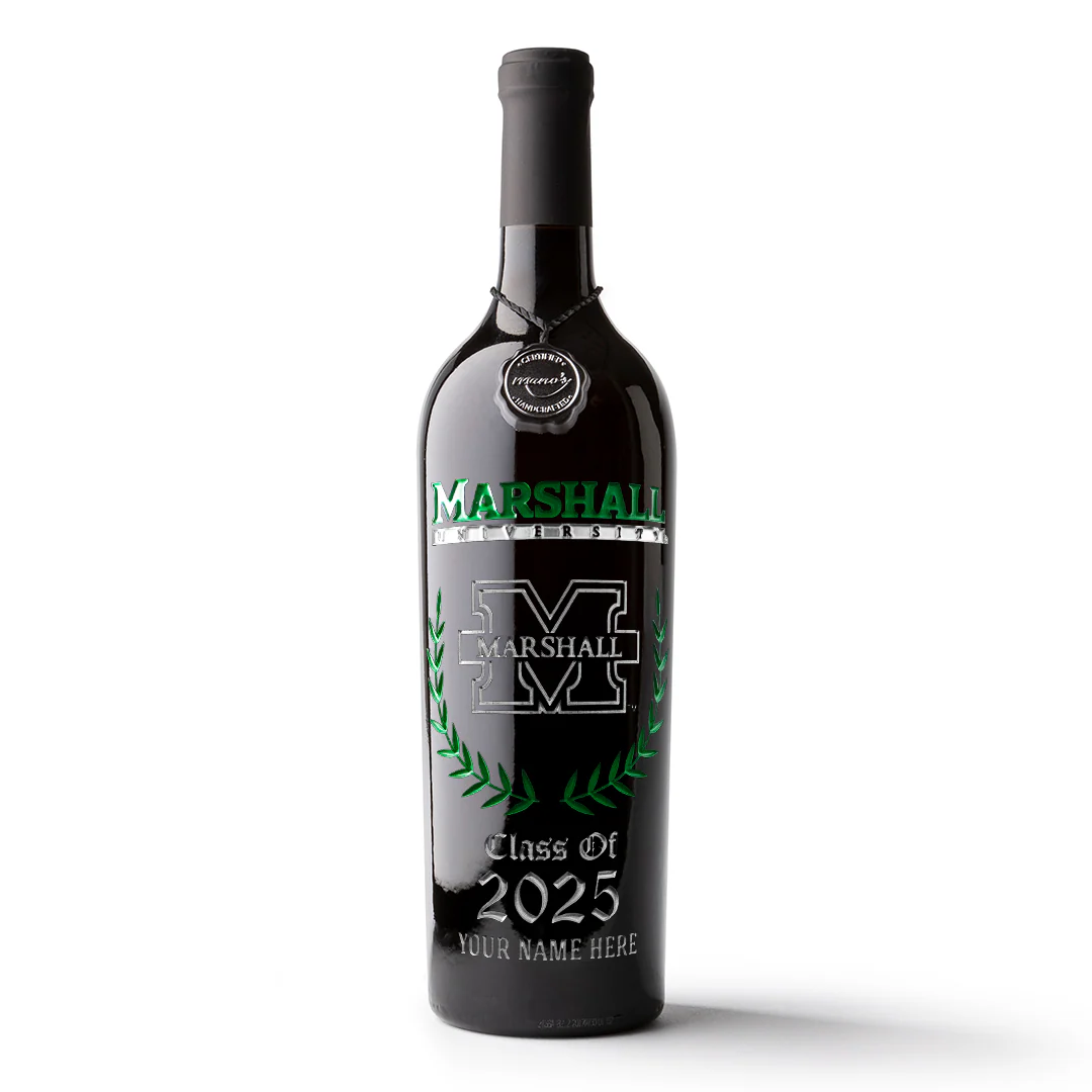 Marshall University Custom Alumni Etched Wine - Image 6