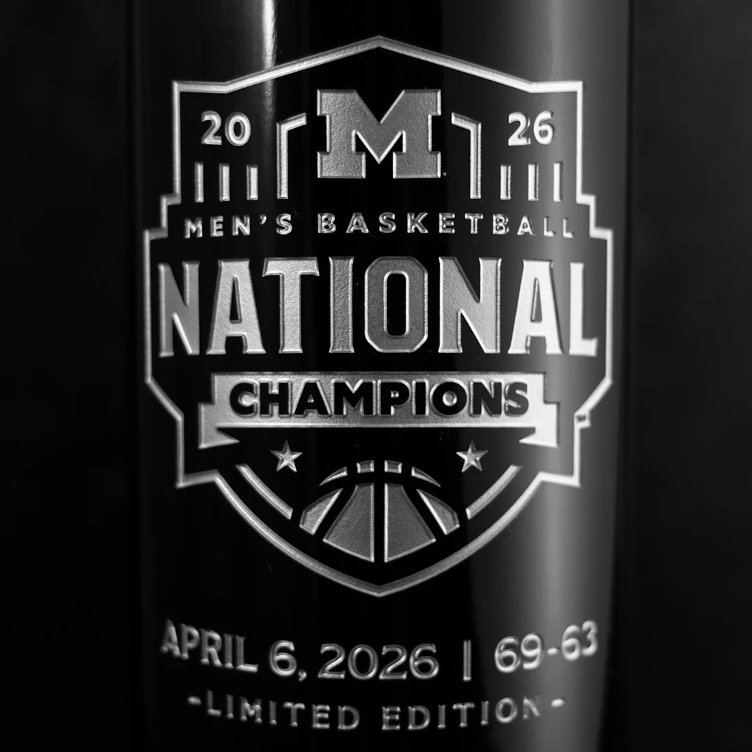 Michigan  2026 Men's Basketball National Champions 3L Etched Wine - Image 3