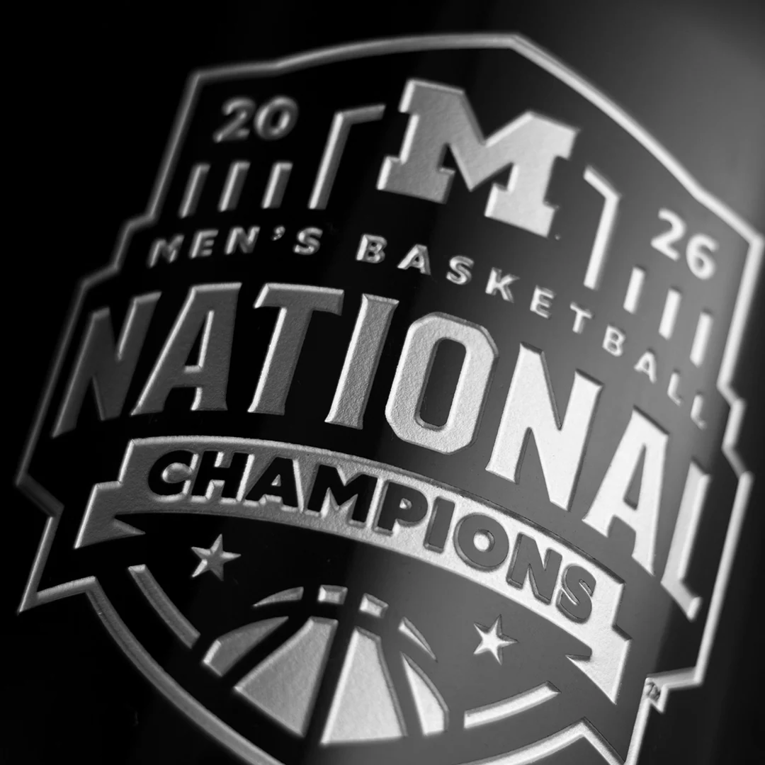 Michigan  2026 Men's Basketball National Champions 3L Etched Wine - Image 4