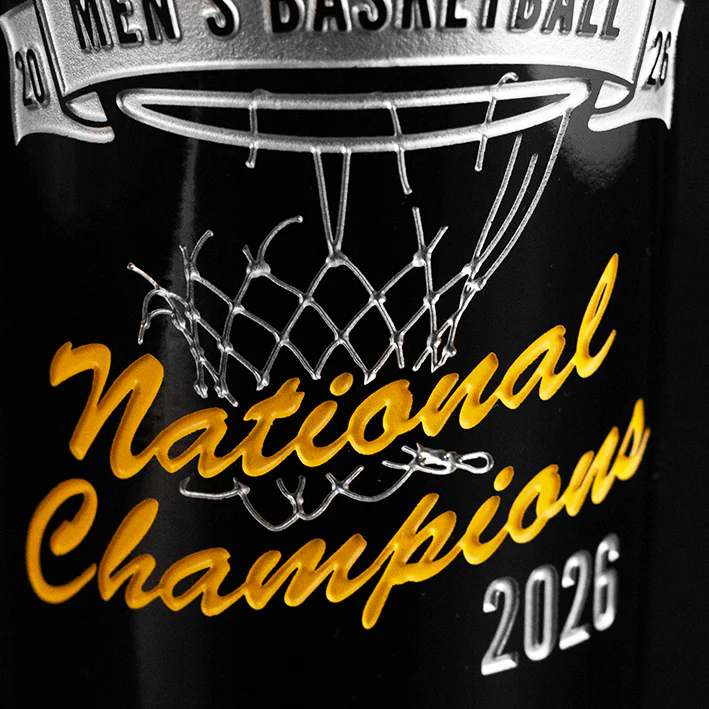 Michigan 2026 Men's Basketball National Champions Net Etched Wine - Image 3