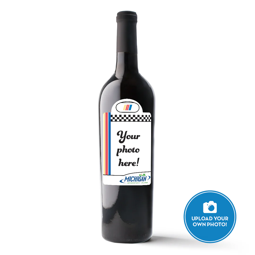 Michigan International Speedway Custom Photo Frame Labeled Wine