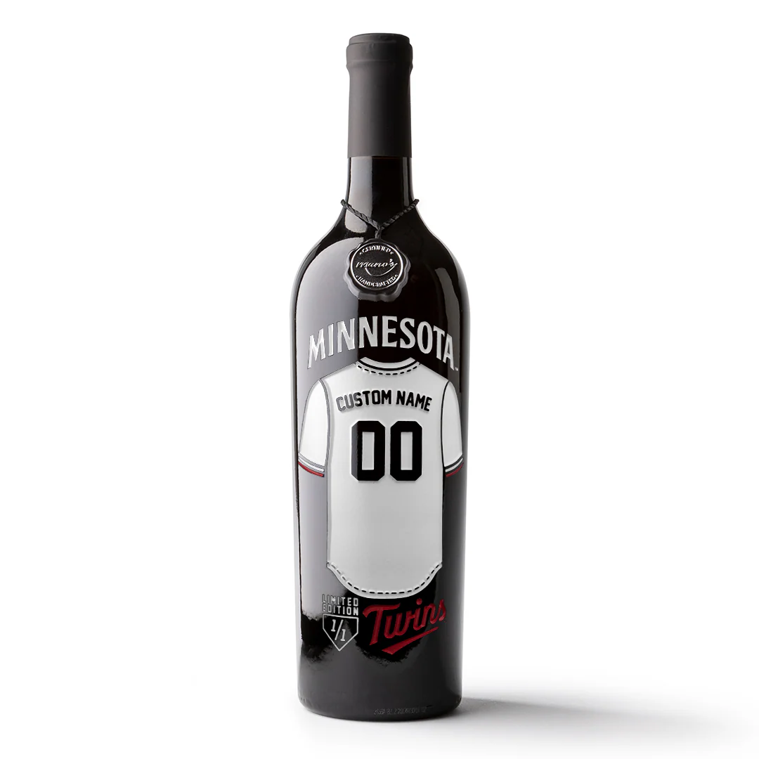 Minnesota Twins Custom Jersey Etched Wine - Image 3