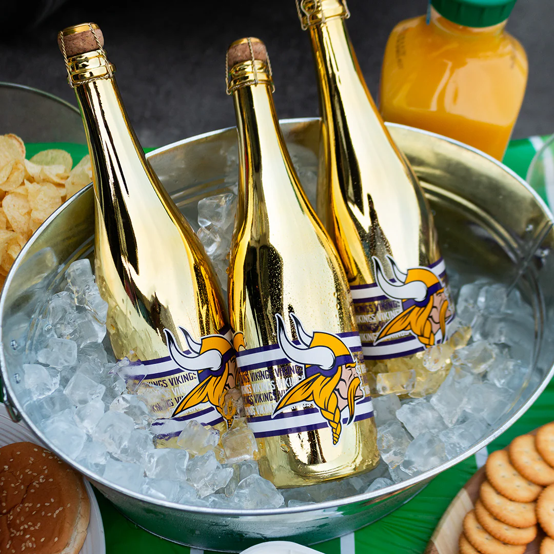 Minnesota Vikings Metallic Gold Bubbly - Image 3