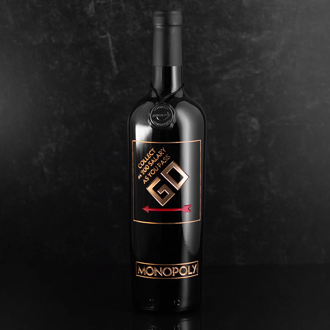 Monopoly Pass GO Etched Wine - Image 3