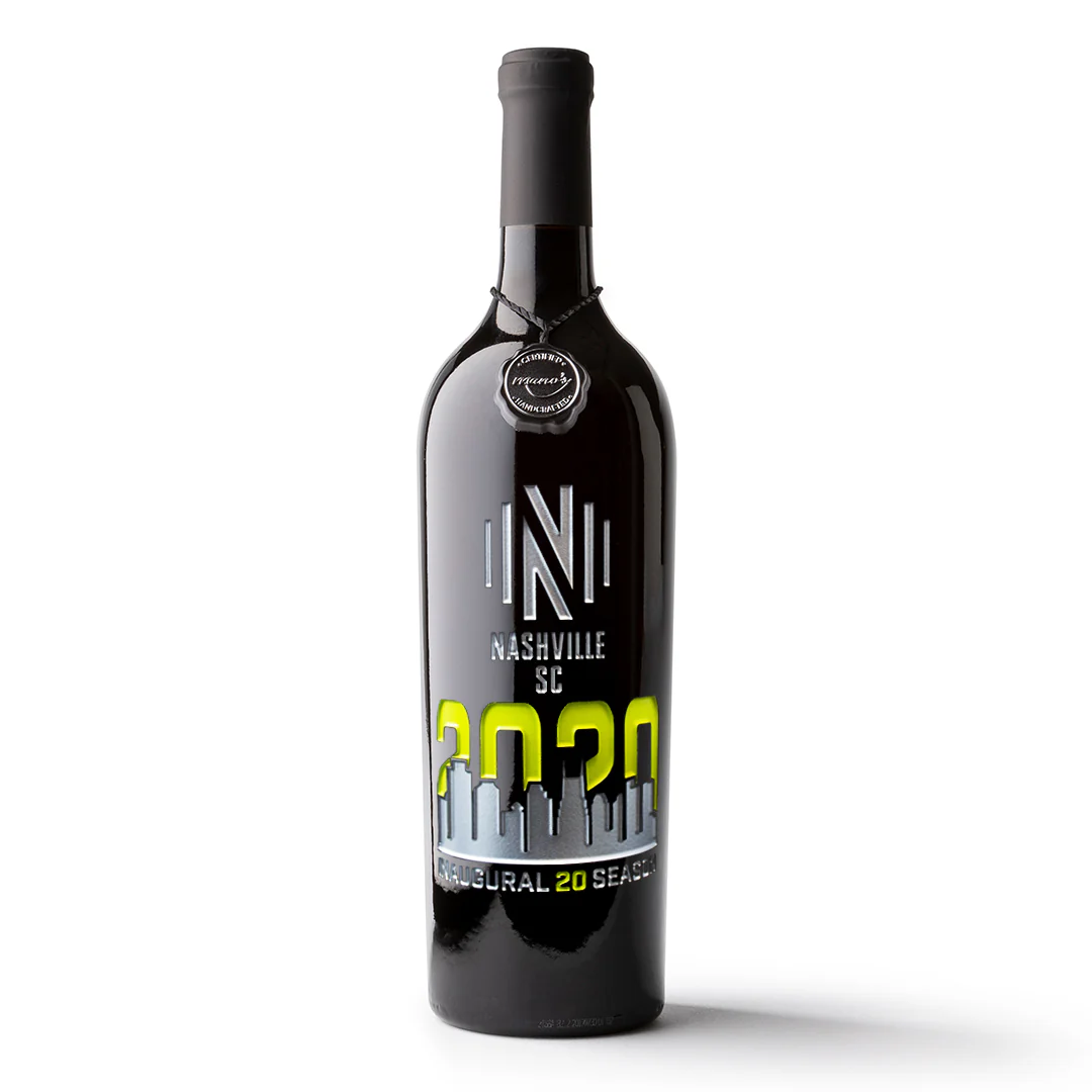 Nashville SC 2020 Inaugural Season Etched Wine