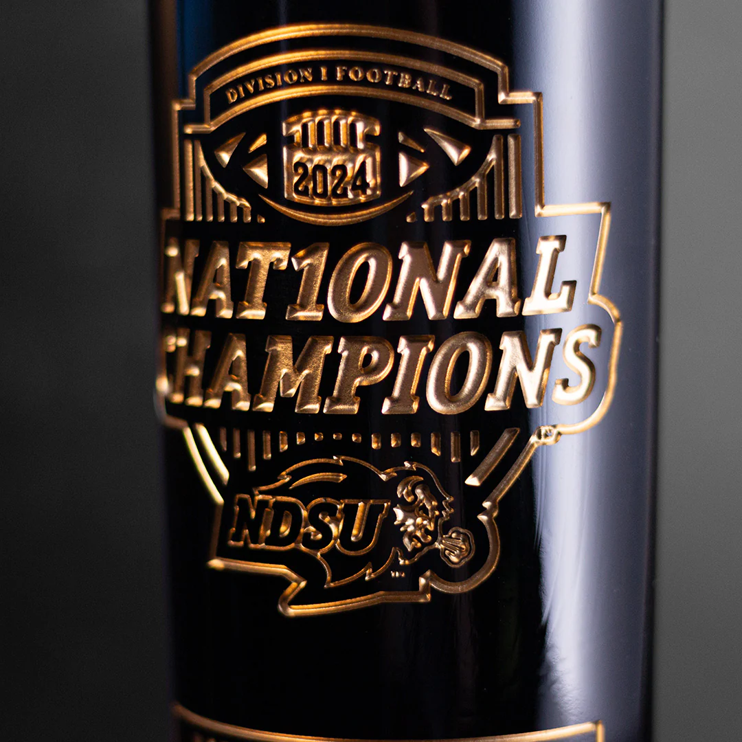 NDSU 2024 National Championship Logo Etched Wine - Image 2