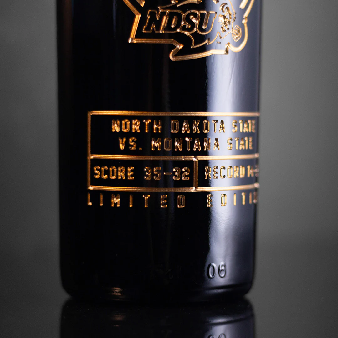 NDSU 2024 National Championship Logo Etched Wine - Image 4