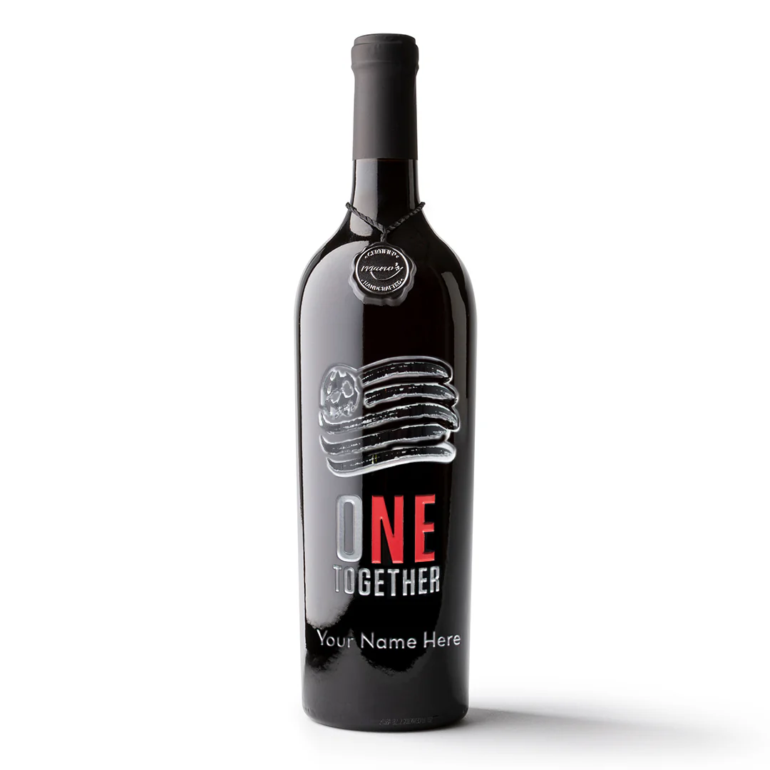 New England Revolution Logo Custom Name Etched Wine