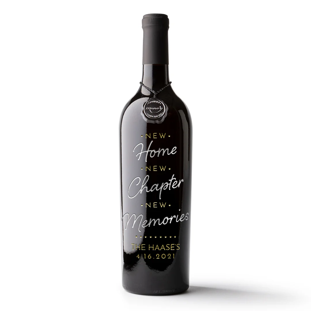 New Memories Custom Name Etched Wine - Image 3