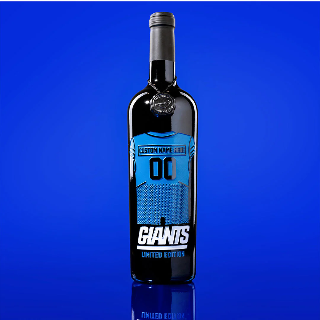 New York Giants Custom Jersey Etched Wine - Image 3