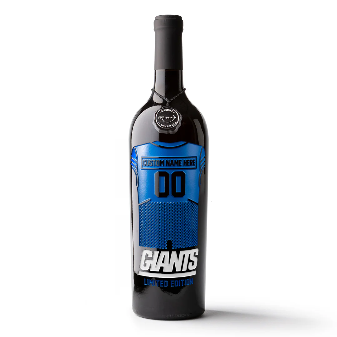 New York Giants Custom Jersey Etched Wine - Image 5