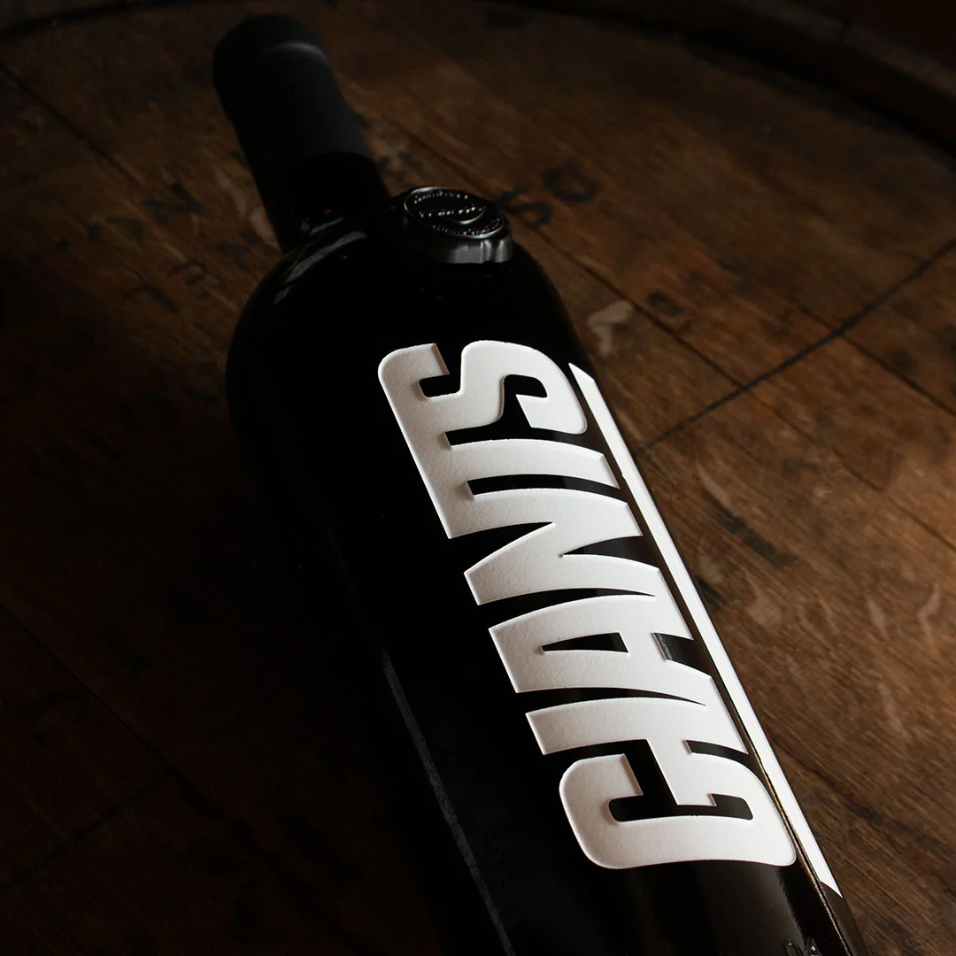 New York Giants Logo Etched Wine - Image 4