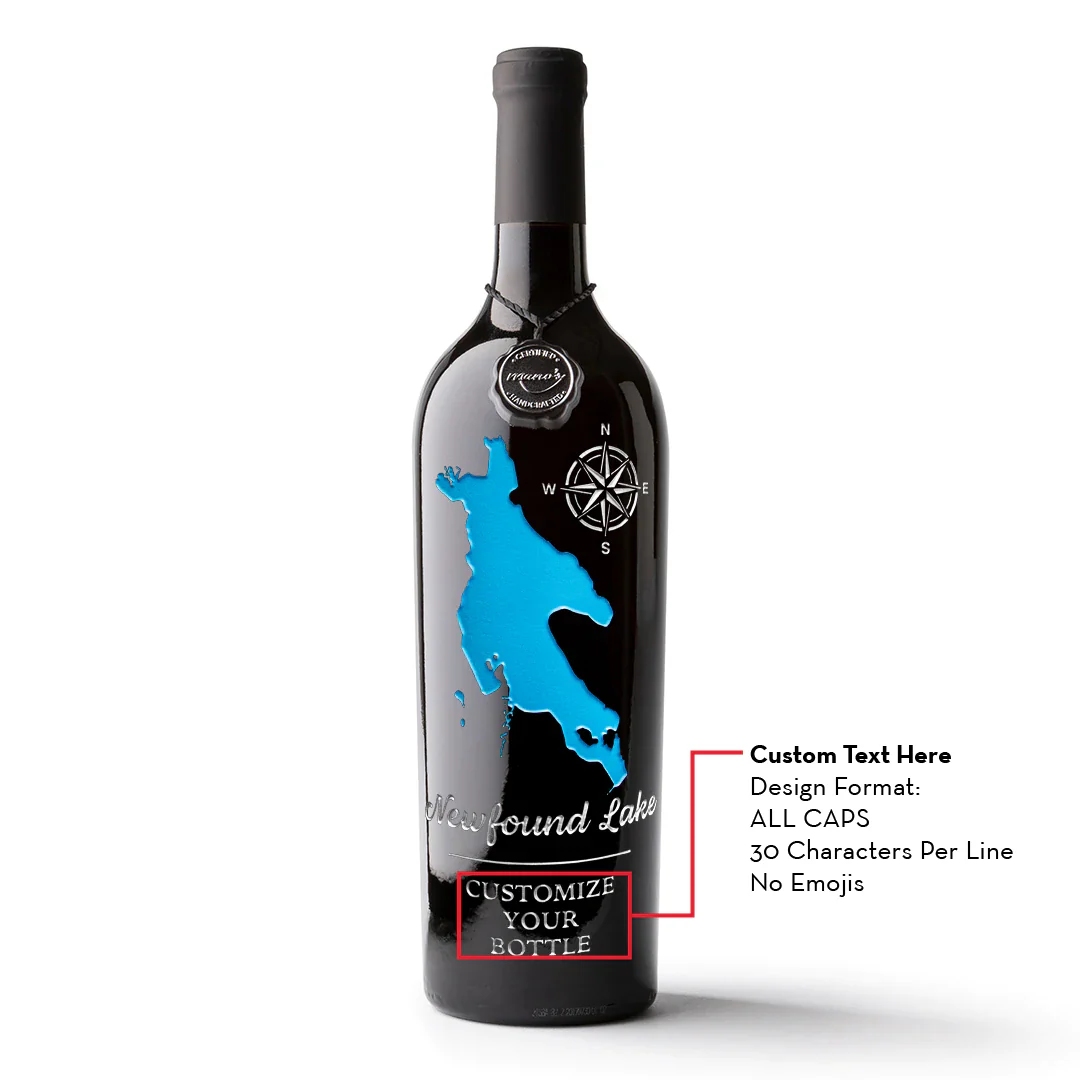 Newfound Lake Custom Etched Wine - Image 2