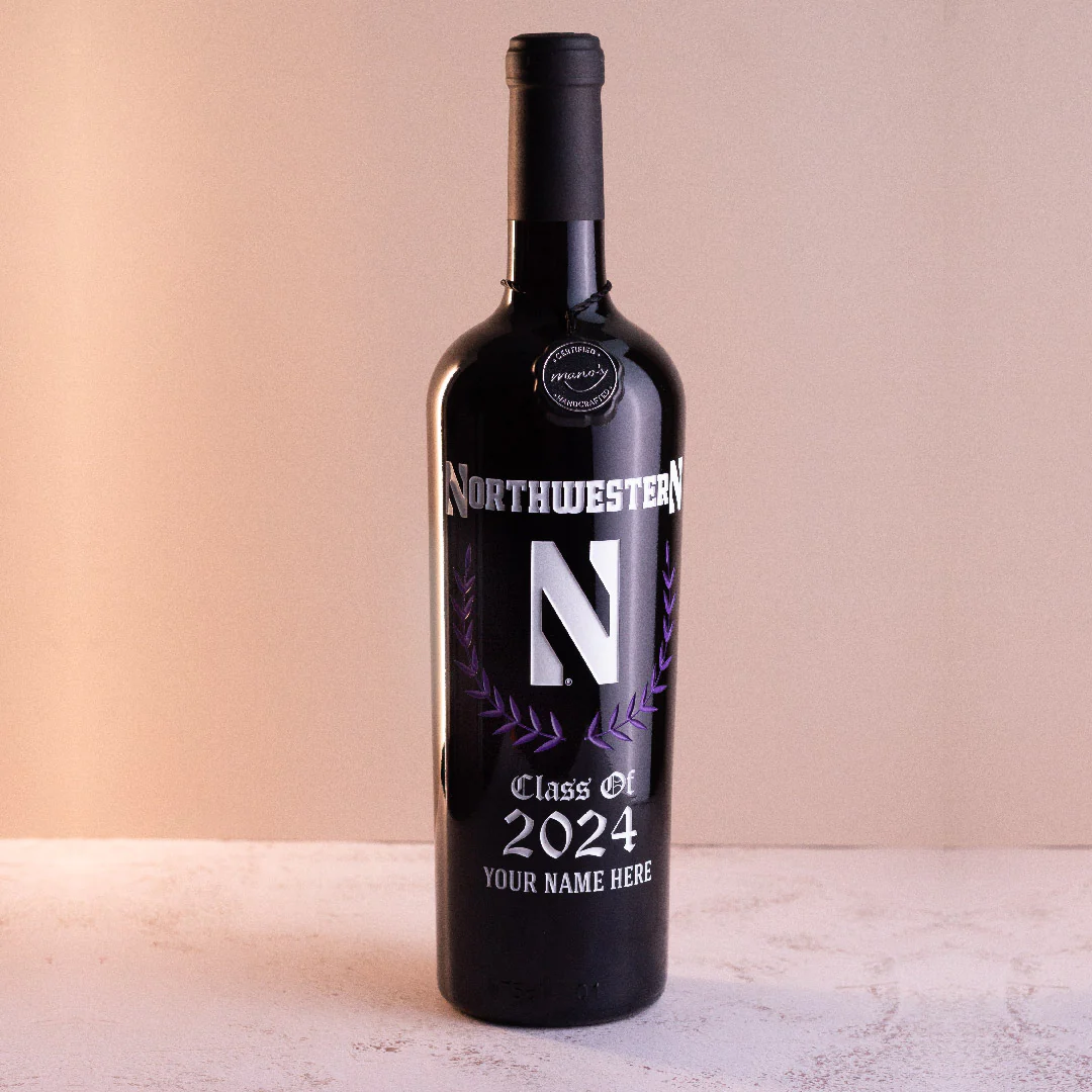 Northwestern University Custom Alumni Etched Wine - Image 7