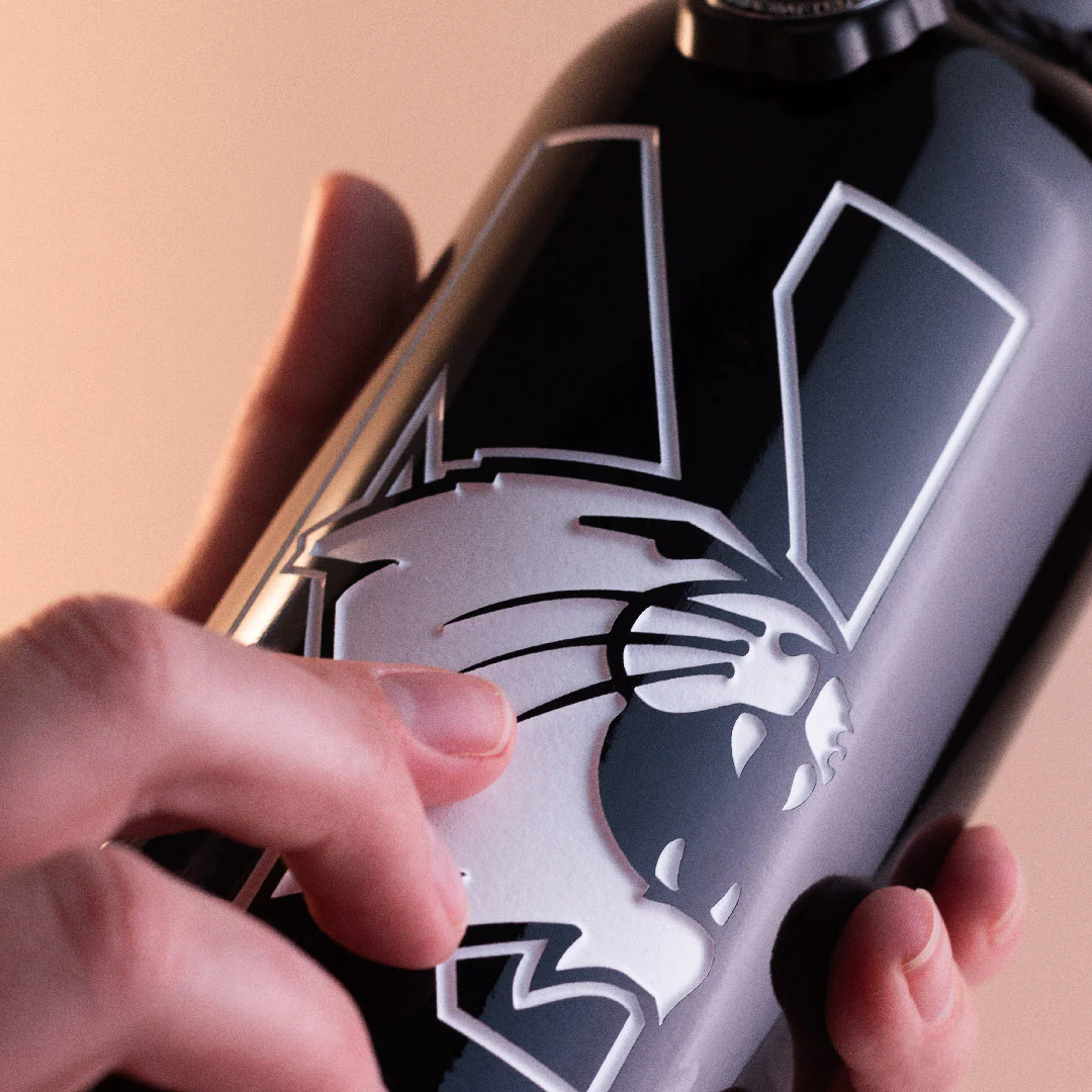 Northwestern University Wildcats Etched Wine - Image 2
