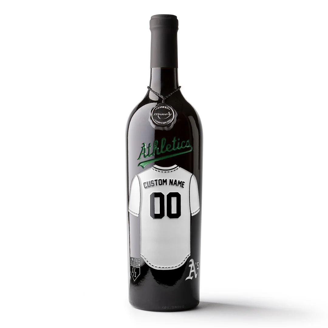 Athletics Custom Jersey Etched Wine - Image 3