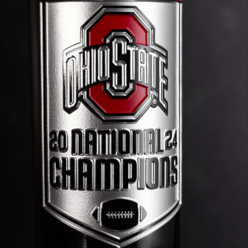 Ohio State 2024 National Champions Banner Etched Wine - Image 3
