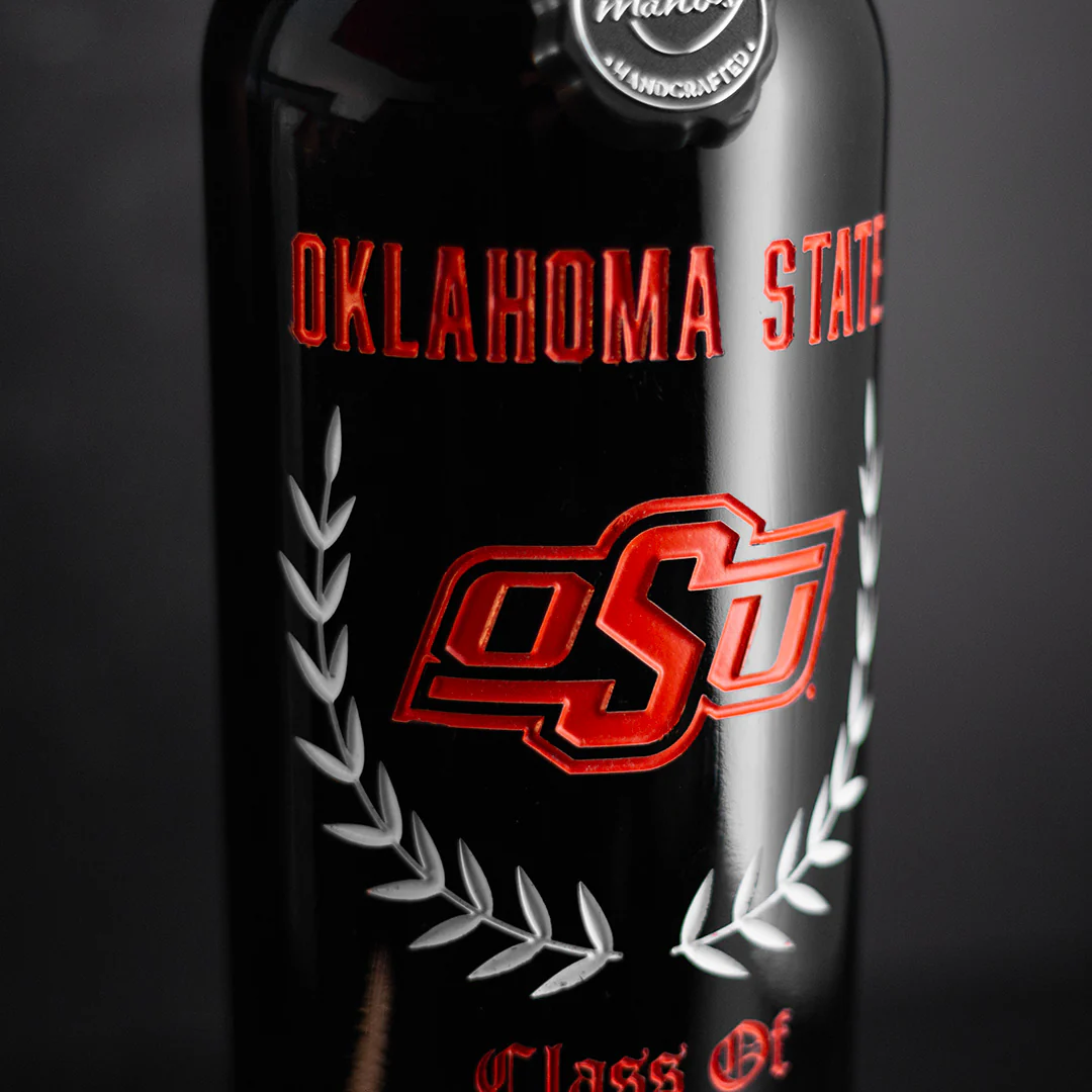 Oklahoma State University Custom Alumni Etched Wine - Image 2